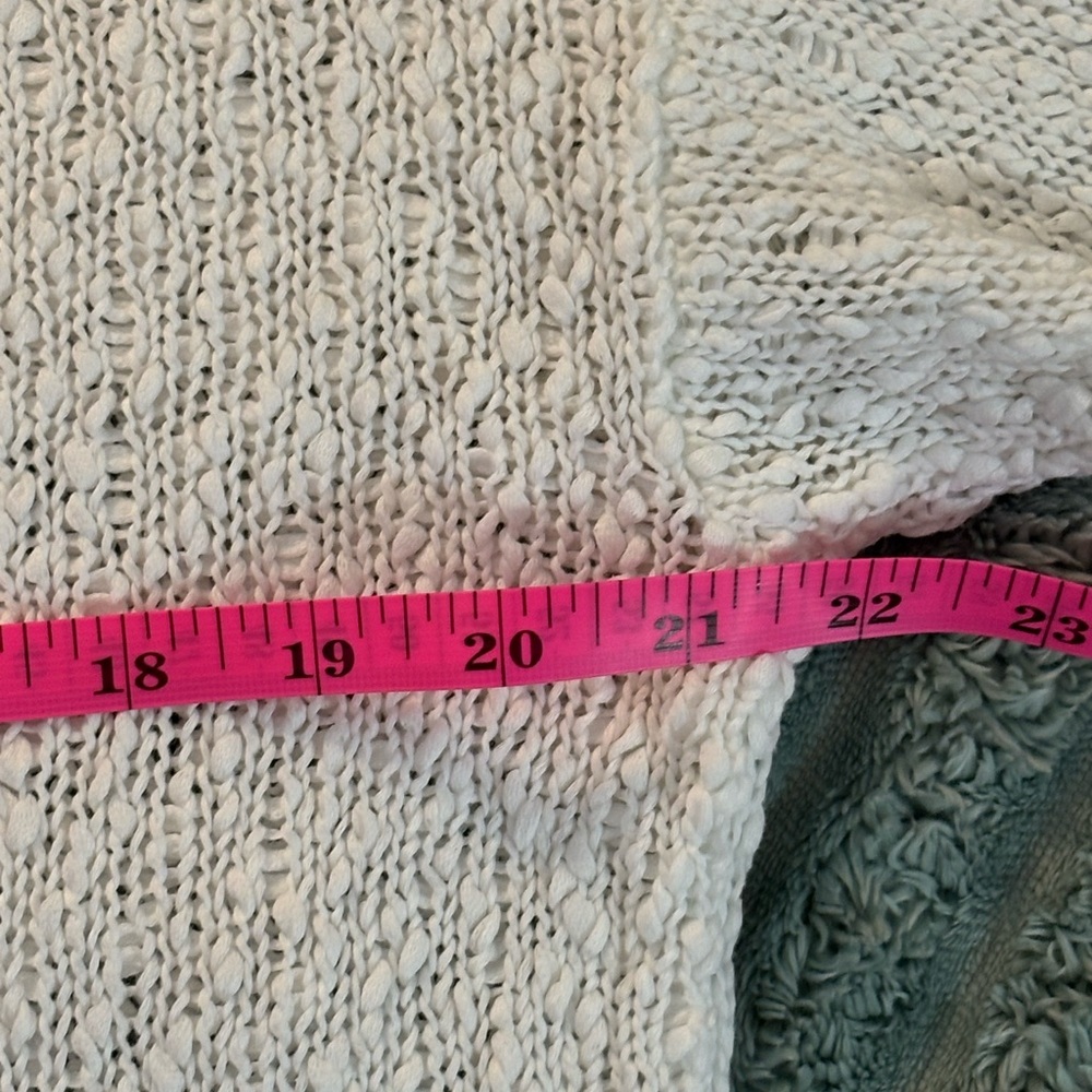 Talbots White Crew Neck Sweater with Textured Knit - Picture 6 of 12